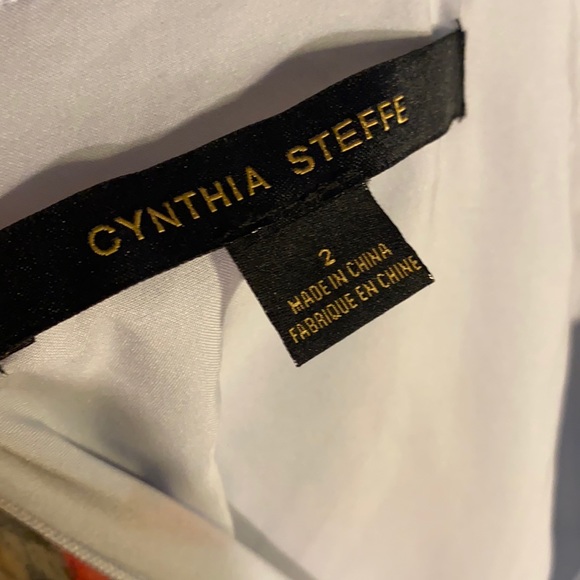 Cynthia Steffe blue and coral midi dress - Picture 2 of 4